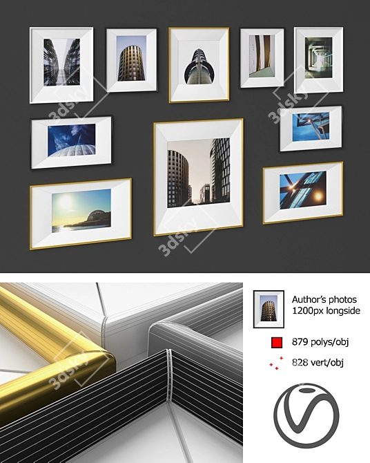 Urban Elegance Frame Set 3D model image 2