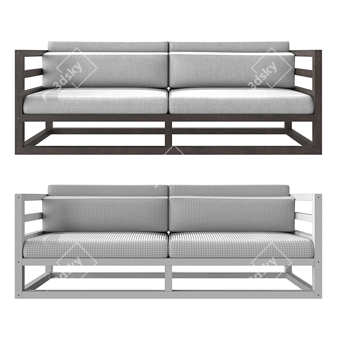 Modern Minimalist Magnus Sofa 3D model image 6