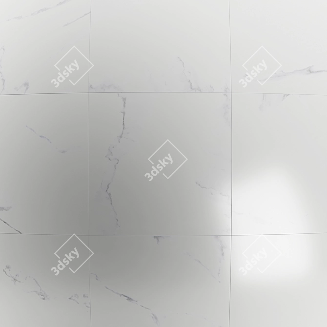 Calacatta White Marble Tile Set 3D model image 5