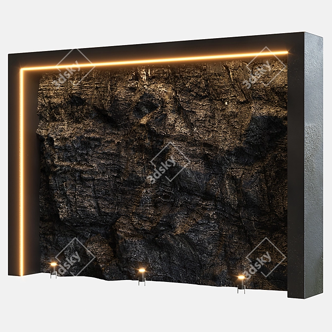 2015 Stone Wall Sculpture 3D model image 1