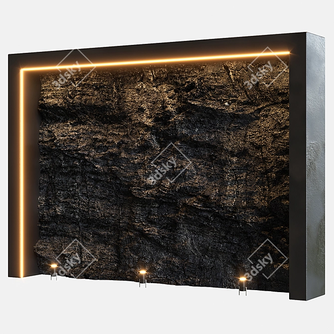 2015 Stone Wall Sculpture 3D model image 2