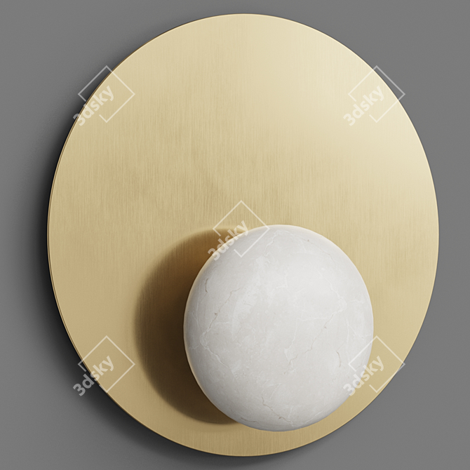 Marble Glow Wall Lamp 3D model image 3