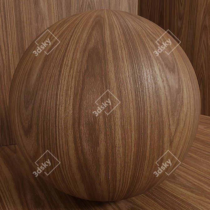 Seamless Rosewood Wood Set 3D model image 2