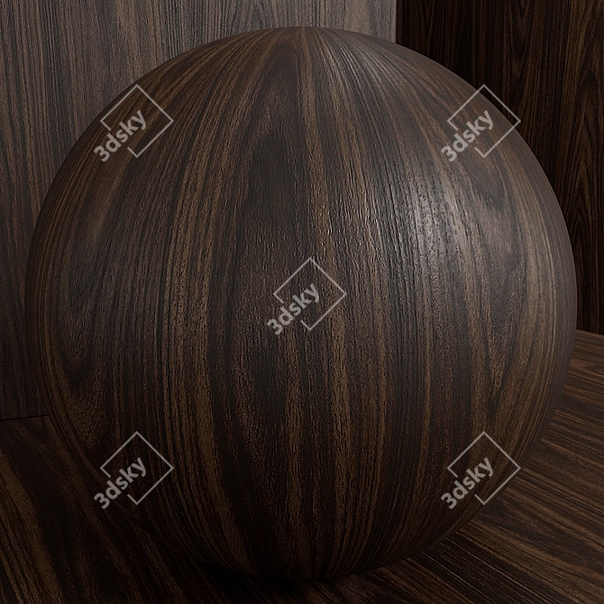 Seamless Rosewood Wood Set 3D model image 3