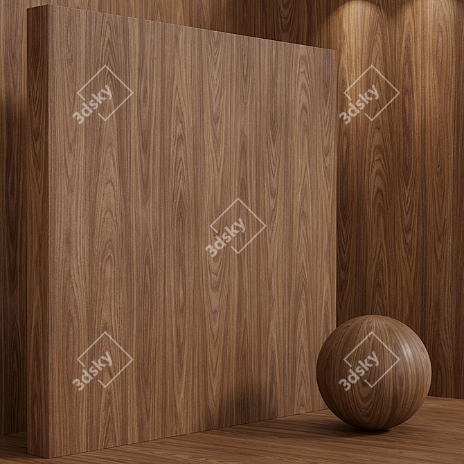 Seamless Rosewood Wood Set 3D model image 5