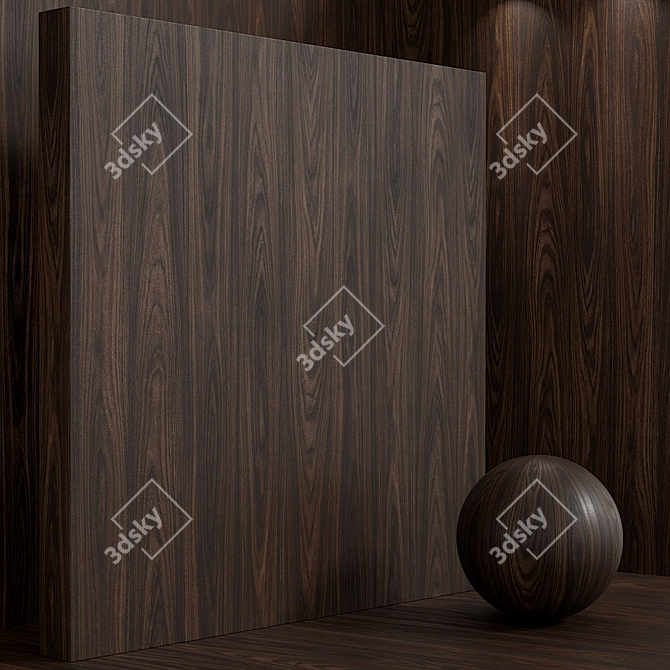 Seamless Rosewood Wood Set 3D model image 6