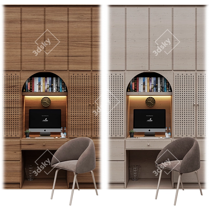 Modern Office Furniture Set 3D model image 3