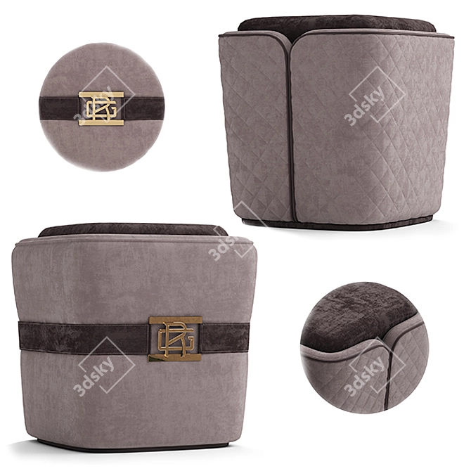 Elevate Your Space with Reiggi Leto Pouf 3D model image 1