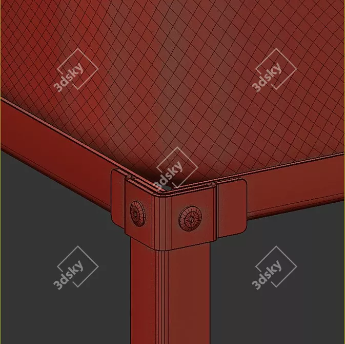 GRIMSBU Queen Bed - Gray/Green - Stylish and Versatile 3D model image 6