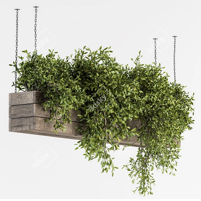 Green Oasis: 228 Hanging Plants Kit 3D model image 1