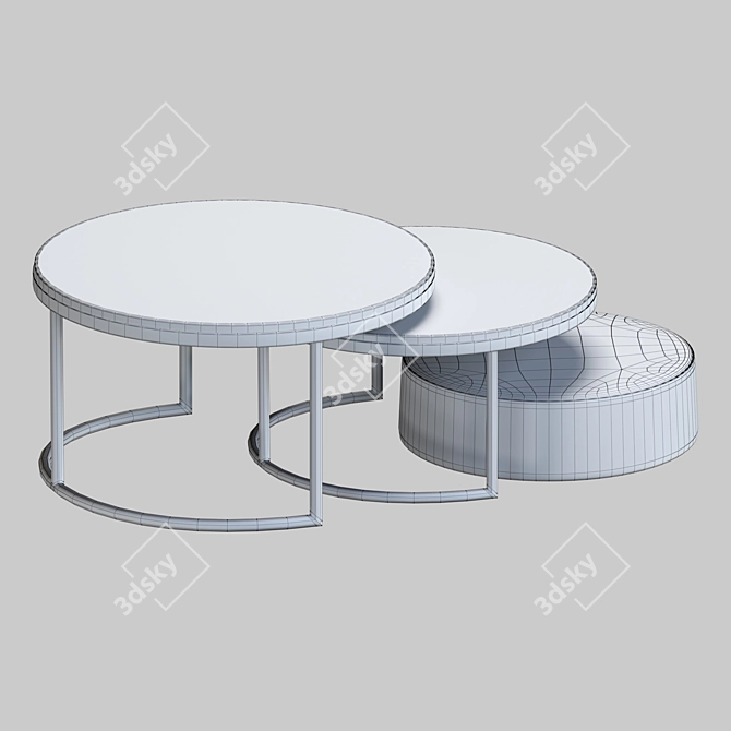 Modern Round Coffee Table - Multiple Sizes 3D model image 2