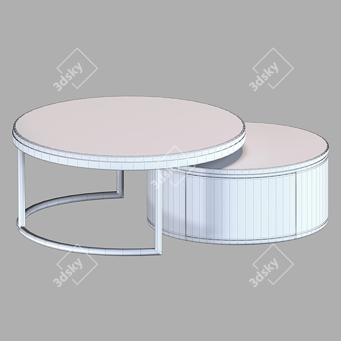 Modern Round Coffee Table - Multiple Sizes 3D model image 4