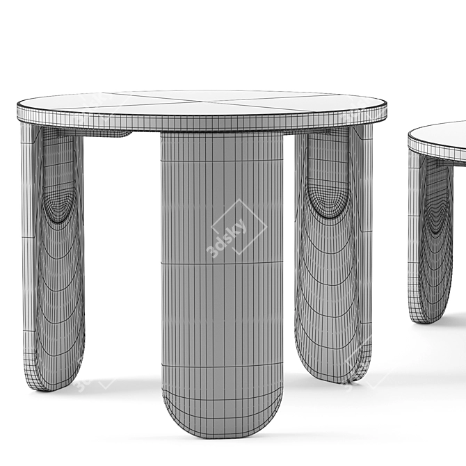 Sleek Clemo Coffee Table 3D model image 4