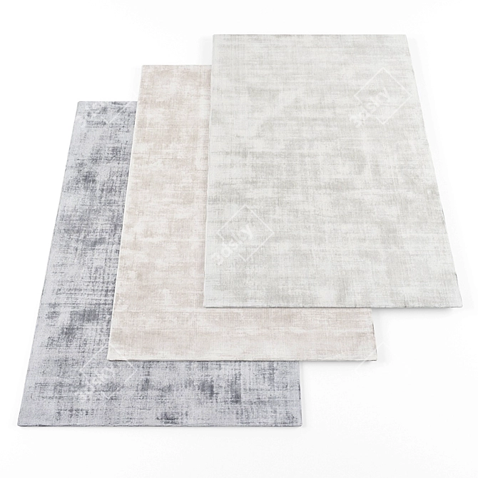 High-Resolution Rugs Set (4 Pieces) 3D model image 1