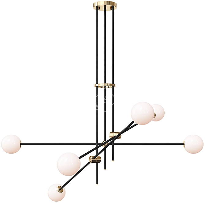 Anzazo Vector: Stylish Designer Chandelier 3D model image 1