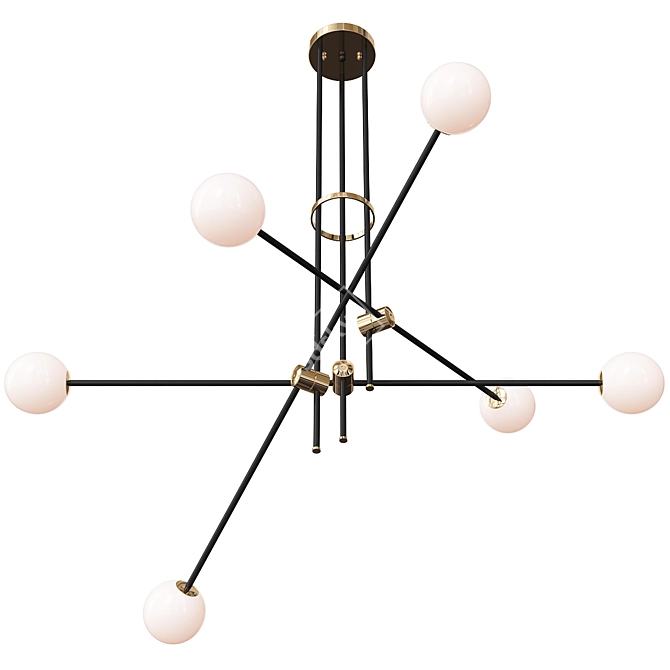 Anzazo Vector: Stylish Designer Chandelier 3D model image 2