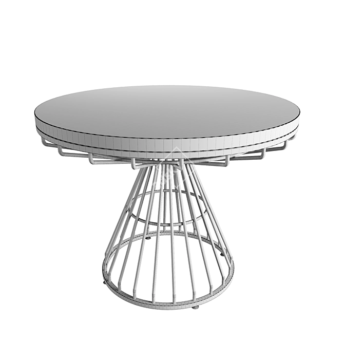 Industrial Loft Round Table 3D model image 2