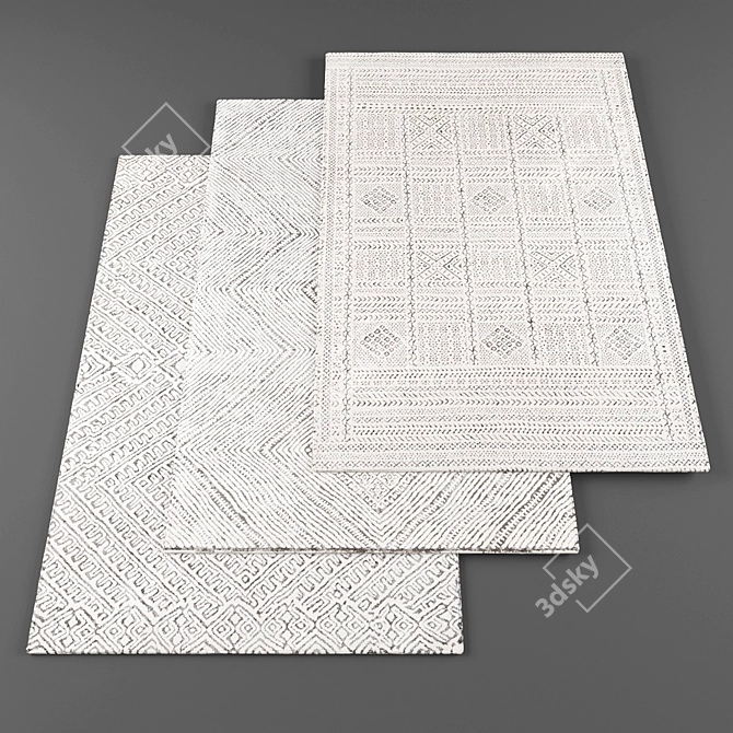 Modern Rug Set - High Resolution Textures 3D model image 1