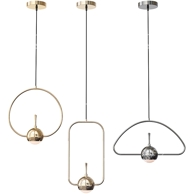 Elegant Pendant Lighting: Nuance by Anzazo 3D model image 2