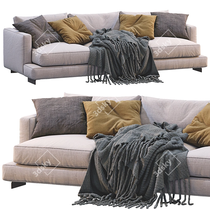 Flexform Long Island Sofa 3D model image 1