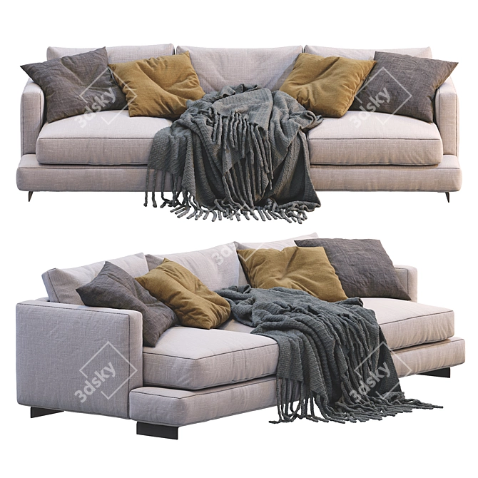 Flexform Long Island Sofa 3D model image 2