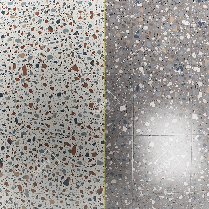 Terrazzo Stone Tile Collection 3D model image 3