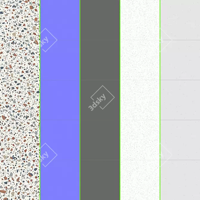 Terrazzo Stone Tile Collection 3D model image 4