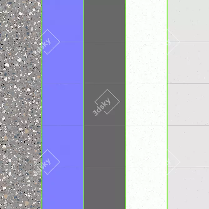 Terrazzo Stone Tile Collection 3D model image 5