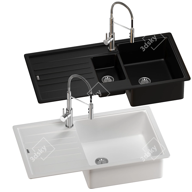 BLANCO LEGRA Sink Set: Stylish, Versatile, High-Quality 3D model image 2