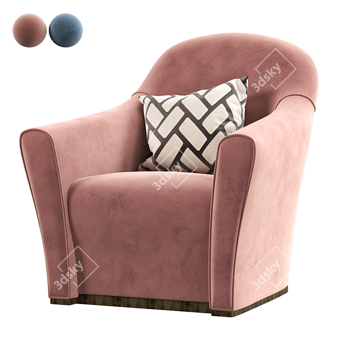 Stylish NINA Armchair: Timeless Elegance. 3D model image 1