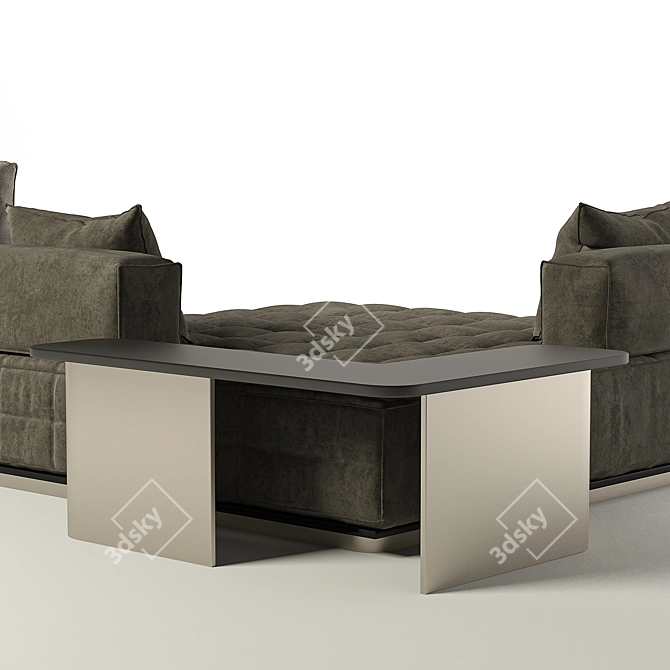 Minotti Lawrence Seating System Vol.01: Flexible 3-Piece High Quality Sofa 3D model image 2