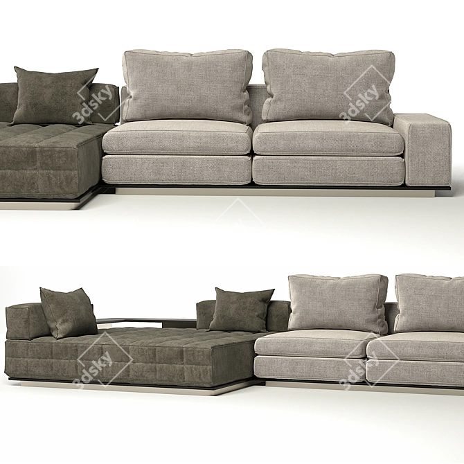 Minotti Lawrence Seating System Vol.01: Flexible 3-Piece High Quality Sofa 3D model image 3