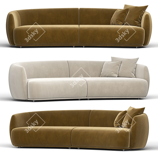 Pacific Sofa: Modern Comfort for Your Living Space 3D model image 1