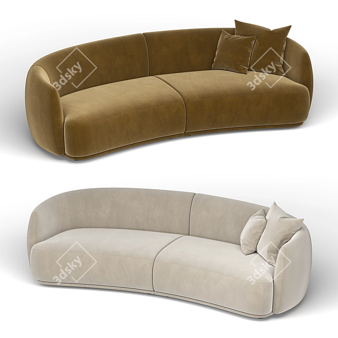 Pacific Sofa: Modern Comfort for Your Living Space 3D model image 2