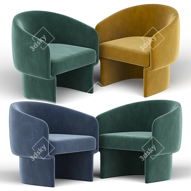 Elegant Franco Chair: Modern Design 3D model image 2