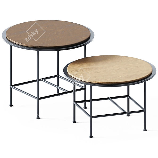 Stylish Orbit Side Table 3D model image 1