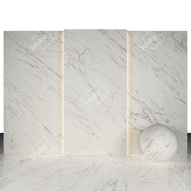 Tru Venatines Marble: Glossy Texture Maps | Various Sizes & Formats 3D model image 1