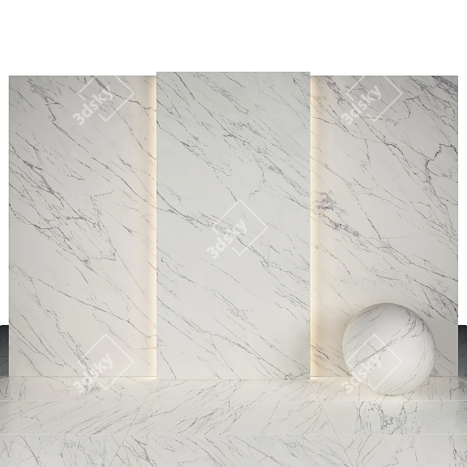 Tru Venatines Marble: Glossy Texture Maps | Various Sizes & Formats 3D model image 2