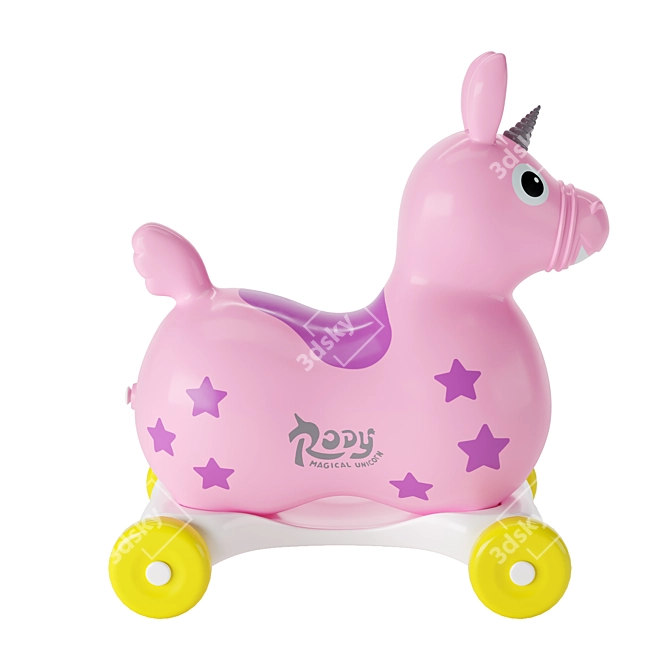 Title: Gymnic Rody Magical Unicorn - Pink & Speedy Base 3D model image 2