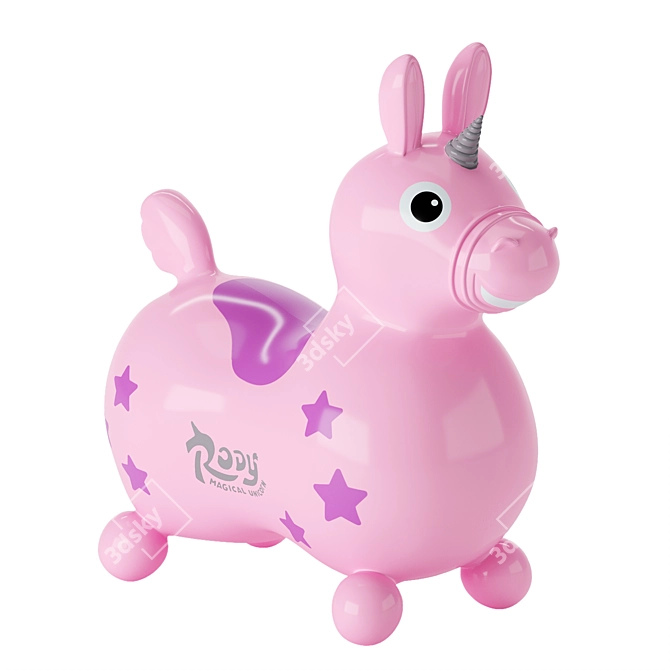 Title: Gymnic Rody Magical Unicorn - Pink & Speedy Base 3D model image 4