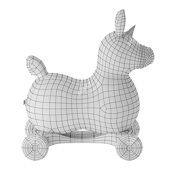 Title: Gymnic Rody Magical Unicorn - Pink & Speedy Base 3D model image 5