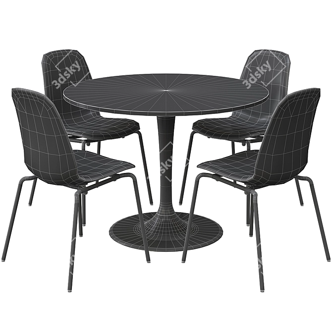 Docksta & Leifarne: Stylish Dining Set 3D model image 3