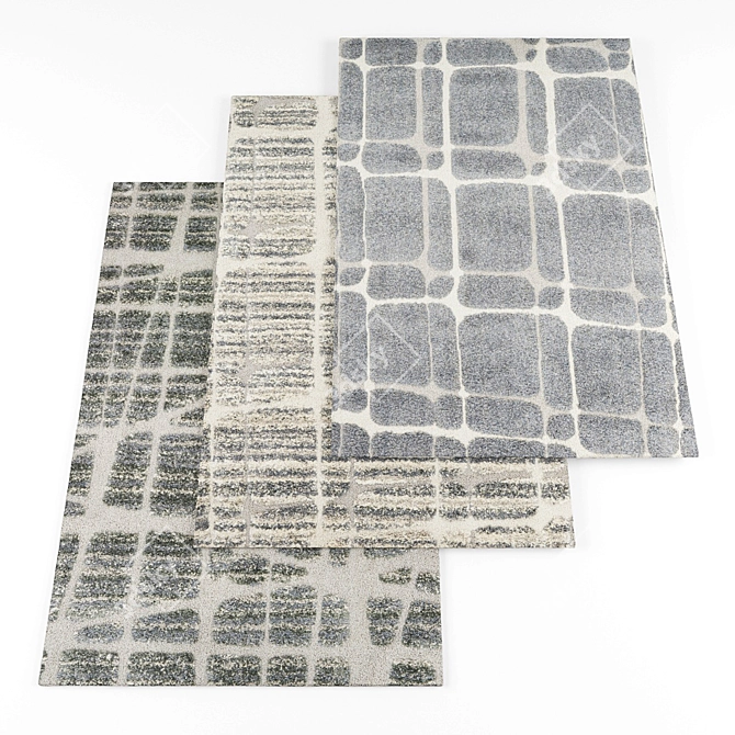 Versatile Rug Collection: 4 Textures 3D model image 1