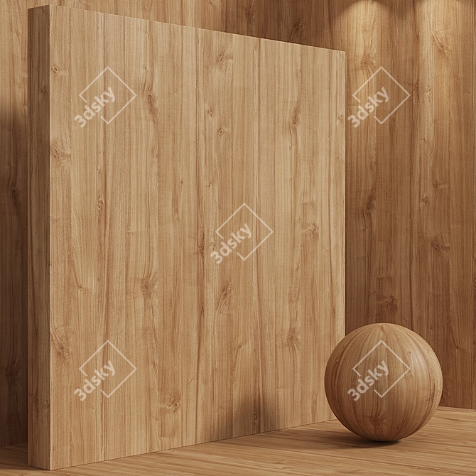 Seamless Elm Wood Set 118 3D model image 4