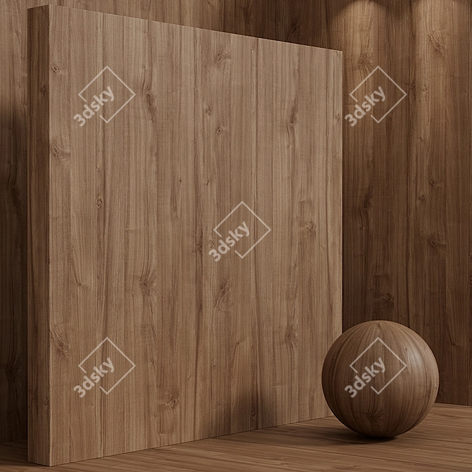 Seamless Elm Wood Set 118 3D model image 6