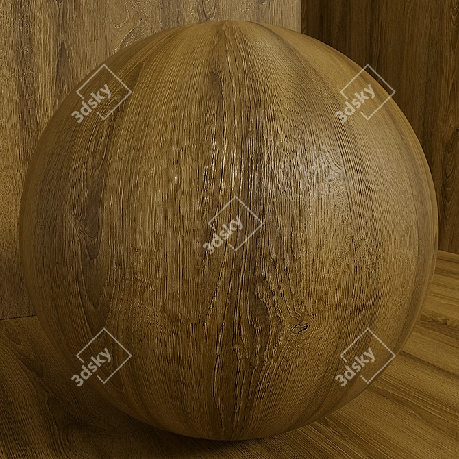 Title: Seamless Oak Wood Set for Box Scene 3D model image 2