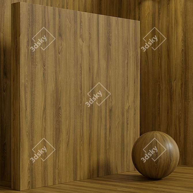 Title: Seamless Oak Wood Set for Box Scene 3D model image 5