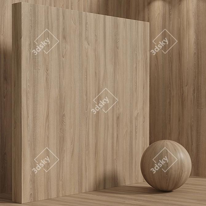 Title: Seamless Oak Wood Set for Box Scene 3D model image 6