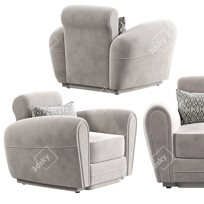 Modern KALLIO Armchair: Stylish Comfort. 3D model image 6