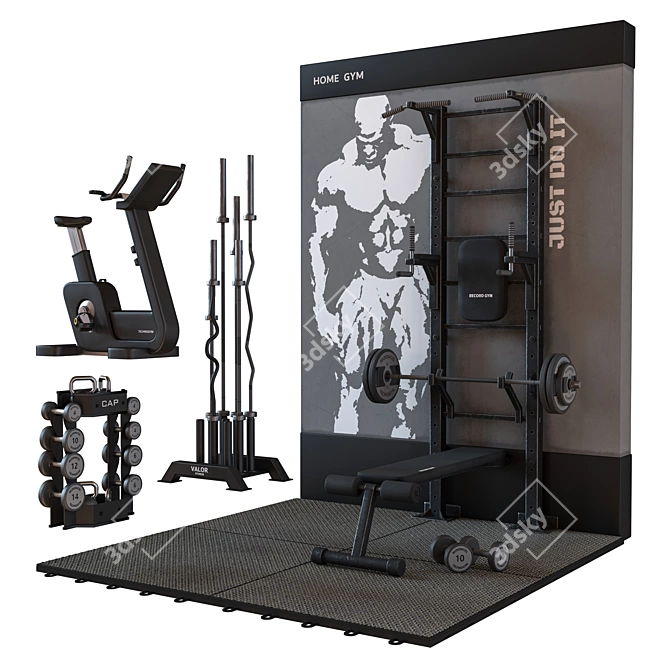 Ultimate GYM Room for Bodybuilding 3D model image 1